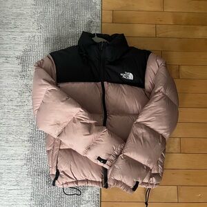 The North Face Mauve and Black Puffer Jacket